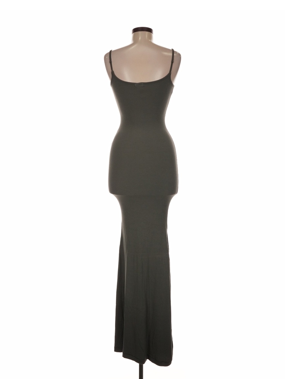 SKIMS Olive Green Slim Maxi Slip Dress